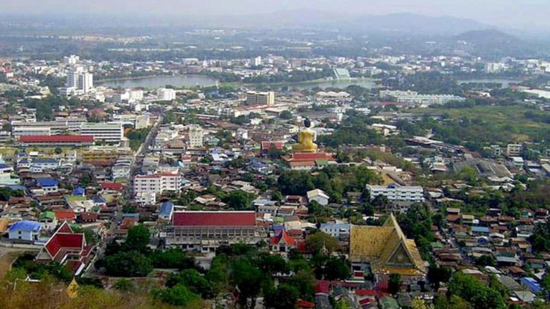 An aerial view of Nakhorn Sawan